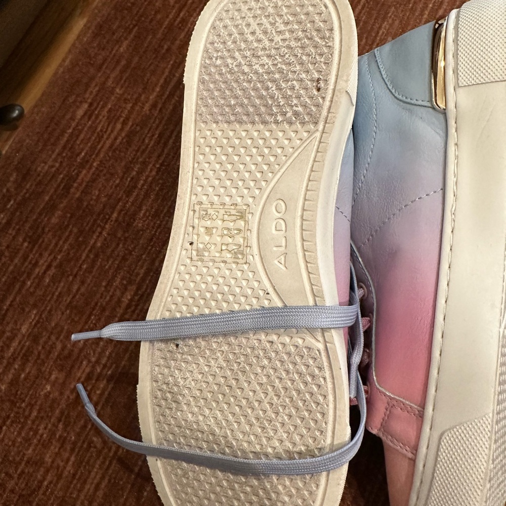 Aldo Pink and Blue Gradient Sneakers - Picture 7 of 10